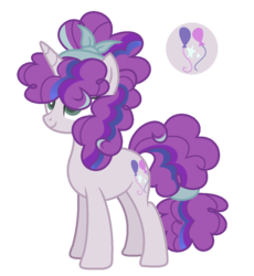 Size: 992x1076 | Tagged: safe, artist:shining-omega, oc, oc only, oc:star balloon, pony, unicorn, female, magical lesbian spawn, mare, offspring, parent:pinkie pie, parent:starlight glimmer, parents:glimmerpie, simple background, solo, transparent background