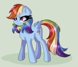 Size: 762x659 | Tagged: safe, artist:lannarainbows, rainbow dash, pony, g4, female, pixel art, simple background, solo