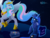 Size: 1500x1138 | Tagged: safe, artist:wildviolet-m, princess celestia, princess luna, alicorn, pony, g4, clothes, female, frown, magic, mare, present, shirt, sisters, smiling