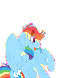 Size: 540x720 | Tagged: safe, artist:labeaufe, rainbow dash, pegasus, pony, g4, :p, chest fluff, female, silly, simple background, solo, tongue out, transparent background, wings