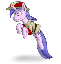 Size: 2000x2100 | Tagged: safe, artist:timsplosion, sea swirl, seafoam, pony, unicorn, g4, background pony, clothes, female, hat, high res, leaping, mare, pith helmet, simple background, solo, transparent background