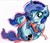 Size: 2005x1705 | Tagged: safe, artist:mashiromiku, princess luna, alicorn, pony, g4, cute, female, hearth's warming, ribbon, solo, traditional art, watercolor painting