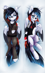 Size: 2835x4535 | Tagged: safe, artist:doekitty, oc, oc only, pegasus, pony, body pillow, clothes, female, mare, mirror's edge, solo