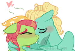 Size: 870x592 | Tagged: safe, artist:ipandacakes, tree hugger, zephyr breeze, pony, g4, female, male, ship:zephyrhugger, shipping, straight