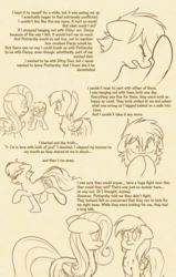 Size: 1222x1920 | Tagged: safe, artist:fluffyxai, derpy hooves, fluttershy, oc, oc:spirit wind, pony, g4, canon x oc, chest fluff, comic, crying, story, text