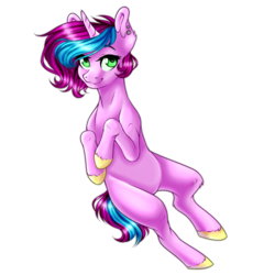 Size: 3500x3500 | Tagged: safe, artist:micky-ann, artist:shimmer-strike, oc, oc only, oc:artsy fantasy, pony, unicorn, collaboration, ear piercing, female, high res, mare, piercing, simple background, smiling, solo, transparent background