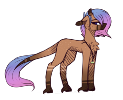Size: 1862x1521 | Tagged: safe, artist:sweetmelon556, oc, oc only, oc:dark toffee, earth pony, pony, horns, simple background, solo, transparent background