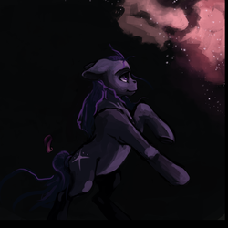 Size: 1167x1167 | Tagged: safe, artist:erijt, oc, oc only, earth pony, pony, cutie mark, female, floating, galaxy, mare, solo, space, stars