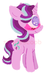 Size: 583x950 | Tagged: safe, artist:pinkiespresent, starlight glimmer, pony, g4, female, kidcore, simple background, solo, transparent background