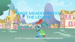Size: 1280x720 | Tagged: safe, artist:jerryakira79, meadowbrook, earth pony, pony, g4, 2010s, 2017, cute, female, meadowcute, poster, solo