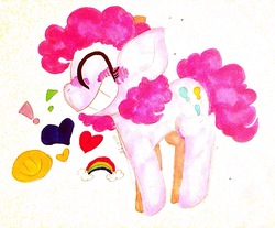 Size: 2344x1944 | Tagged: safe, artist:pinkiespresent, pinkie pie, pony, g4, eyes closed, female, grin, smiling, solo