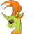 Size: 1182x1200 | Tagged: safe, artist:flynnmlp, artist:shinycyan, thorax, changedling, changeling, g4, bust, collaboration, king thorax, lidded eyes, looking at you, looking back, male, simple background, smiling, solo, transparent background