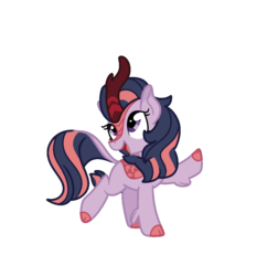 Size: 1155x1193 | Tagged: safe, artist:andromedasparkz, twilight sparkle, kirin, g4, female, kirin twilight, kirin-ified, raised hoof, simple background, solo, species swap, transparent background