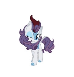 Size: 1155x1193 | Tagged: safe, artist:andromedasparkz, rarity, kirin, g4, female, kirin rarity, kirin-ified, one eye closed, simple background, solo, species swap, transparent background, wink