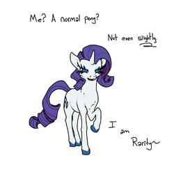 Size: 500x500 | Tagged: safe, artist:autumnbramble, rarity, pony, unicorn, g4, female, mare, no pupils, raised hoof, simple background, solo, white background