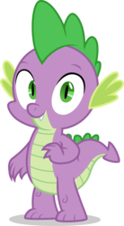 Size: 1826x3308 | Tagged: safe, artist:tomfraggle, spike, dragon, g4, school daze, male, simple background, smiling, solo, transparent background, vector