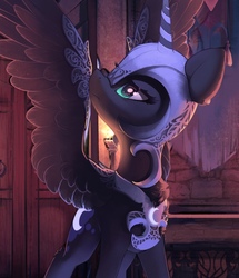 Size: 783x912 | Tagged: safe, artist:freeedon, nightmare moon, alicorn, pony, g4, female, mare, solo