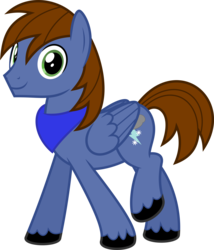 Size: 6400x7487 | Tagged: safe, artist:parclytaxel, oc, oc only, oc:pat thundersnow, pegasus, pony, 2019 community collab, derpibooru community collaboration, .svg available, absurd resolution, looking at you, male, neckerchief, simple background, smiling, solo, stallion, transparent background, unshorn fetlocks, vector