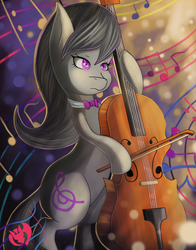 Size: 3300x4200 | Tagged: safe, artist:kenisu-of-dragons, octavia melody, earth pony, pony, g4, cello, female, music, musical instrument, solo