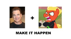 Size: 1366x765 | Tagged: safe, short fuse, pony, g4, my little pony: friendship is magic, the washouts (episode), exploitable meme, make it happen, meme, no, patrick warburton, the washouts