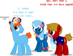 Size: 6000x4635 | Tagged: safe, artist:pilot231, oc, oc only, oc:lannie lona, oc:max mustang, oc:pilot231, oc:sea foam ep, earth pony, pony, absurd resolution, armor node, clothes, flower on ear, lei, plushie, snow tip nose, vector, vest