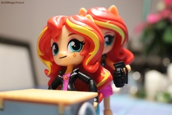 Size: 6000x4000 | Tagged: safe, artist:artofmagicpoland, sunset shimmer, equestria girls, g4, my past is not today, bomb humor, doll, duality, equestria girls minis, female, irl, photo, tom and jerry, toy