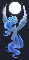 Size: 952x1920 | Tagged: safe, artist:19ham, princess luna, alicorn, pony, g4, female, mare, moon, solo