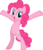 Size: 4972x5774 | Tagged: safe, artist:andoanimalia, pinkie pie, earth pony, pony, g4, absurd resolution, belly, bipedal, female, happy, hooves in air, looking at you, open mouth, simple background, solo, transparent background, vector, y pose