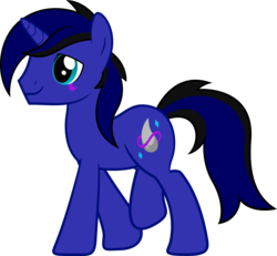 Size: 5971x5525 | Tagged: safe, artist:redpandapony, oc, oc only, oc:midnight blade, pony, unicorn, absurd resolution, male, simple background, solo, stallion, transparent background, vector