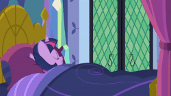 Size: 476x268 | Tagged: safe, screencap, twilight sparkle, alicorn, pony, a health of information, g4, animated, bed, bedroom, female, gif, loop, perfect loop, pillow, princess, sleeping, solo, twilight sparkle (alicorn)