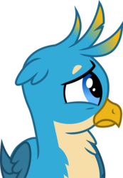 Size: 3000x4332 | Tagged: safe, artist:cloudy glow, gallus, griffon, g4, school raze, .ai available, male, sad, simple background, transparent background, vector