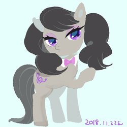 Size: 1199x1200 | Tagged: safe, artist:yam, octavia melody, earth pony, pony, g4, alternate hairstyle, female, mare, pigtails, simple background, solo, twintails
