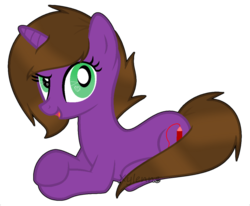 Size: 1024x845 | Tagged: safe, artist:xylenneisnotamazing, oc, oc only, oc:befish, pony, unicorn, female, mare, prone, simple background, solo, transparent background