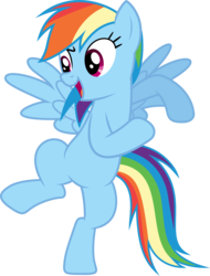 Size: 2588x3403 | Tagged: safe, artist:thisismyvectorin, rainbow dash, pegasus, pony, g4, may the best pet win, bipedal, female, high res, simple background, solo, transparent background, vector
