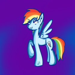Size: 1000x1000 | Tagged: safe, artist:briithanypegasister, rainbow dash, pegasus, pony, g4, female, simple background, solo