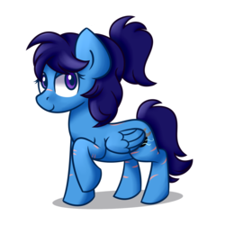 Size: 1500x1500 | Tagged: safe, artist:daromius, oc, oc only, oc:slip stream, pegasus, pony, female, mare, scar, simple background, solo, transparent background