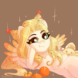Size: 1280x1280 | Tagged: safe, artist:neonishe, oc, oc only, pegasus, pony, blonde hair, chibi, commission, cute, female, solo