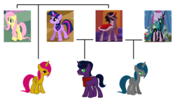 Size: 2016x1168 | Tagged: safe, artist:3d4d, fluttershy, king sombra, queen chrysalis, twilight sparkle, oc, unnamed oc, alicorn, changepony, hybrid, pony, g4, alicorn oc, family, family tree, female, horn, interspecies offspring, king sombra gets all the mares, male, offspring, parent:fluttershy, parent:king sombra, parent:queen chrysalis, parent:twilight sparkle, parents:chrysombra, parents:sombrashy, parents:twibra, ship:chrysombra, ship:sombrashy, ship:twibra, shipping, straight, wings