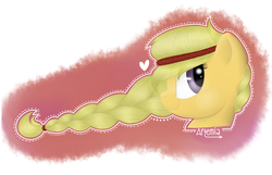 Size: 1550x1000 | Tagged: safe, artist:vampteen83, oc, oc only, oc:artemia, pony, braid, bust, female, mare, portrait, solo