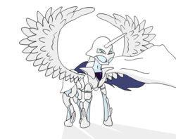 Size: 6251x4960 | Tagged: safe, artist:greeneyedmistress, oc, oc only, oc:sachiel, pony, absurd resolution, armor, male, simple background, solo, spread wings, white background, wings