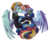 Size: 3600x3000 | Tagged: safe, artist:monnarcha, lightning dust, rainbow dash, pegasus, pony, g4, clothes, female, high res, kissing, lesbian, mare, ship:rainbowdust, shipping, simple background, smiling, transparent background, uniform, washouts uniform, wonderbolts uniform