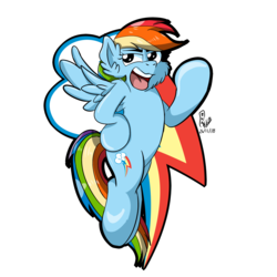 Size: 2000x2000 | Tagged: safe, artist:viejillox64art, rainbow dash, pony, g4, female, fluffy, high res, solo, sticker