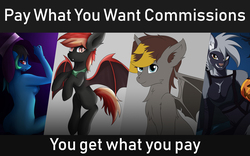 Size: 1798x1122 | Tagged: safe, artist:drarkusss0, oc, pony, anthro, advertisement, commission, commission info, furry, pay what you want