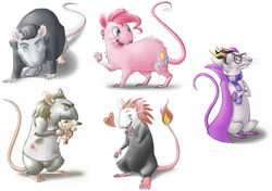 Size: 1350x949 | Tagged: safe, artist:rimon, pinkie pie, rat, g4, axel, cameron poe, con air, disney, eridan ampora, homestuck, kingdom hearts, nicolas cage, sherlock, sherlock holmes, sketch, sketch dump, species swap