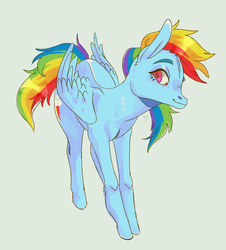 Size: 1310x1450 | Tagged: safe, artist:swanhili, rainbow dash, pegasus, pony, g4, female, simple background, solo