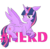 Size: 768x748 | Tagged: safe, artist:princessmuffinart, twilight sparkle, alicorn, pony, g4, design, female, hashtag, nerd, shirt design, simple background, solo, teepublic, transparent background, twilight sparkle (alicorn)