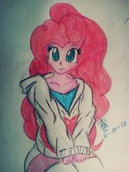 Size: 1024x1365 | Tagged: safe, artist:12alvaro, pinkie pie, equestria girls, g4, clothes, female, solo, sweater, traditional art