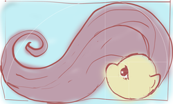 Size: 1833x1104 | Tagged: safe, artist:cinderfall, fluttershy, pony, g4, example, golden ratio, head only