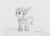 Size: 3510x2550 | Tagged: safe, artist:itchykitchy, pony, armor, clothes, high res, male, monochrome, ponified, ratchet, ratchet and clank, simple background, sketch, solo, stallion, traditional art