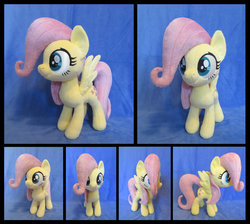 Size: 2586x2318 | Tagged: safe, artist:fireflytwinkletoes, fluttershy, pegasus, pony, g4, female, filly, filly fluttershy, high res, irl, photo, plushie, solo, spread wings, wings, younger